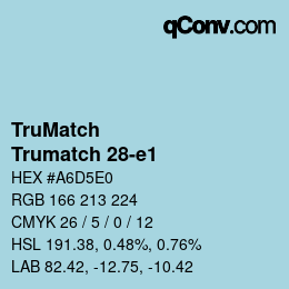 Farbcode: TruMatch - Trumatch 28-e1 | qconv.com