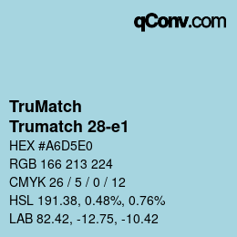 Código de color: TruMatch - Trumatch 28-e1 | qconv.com
