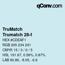 Color code: TruMatch - Trumatch 28-f | qconv.com