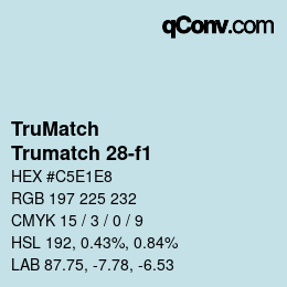 Code couleur: TruMatch - Trumatch 28-f1 | qconv.com