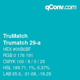 Farbcode: TruMatch - Trumatch 29-a | qconv.com