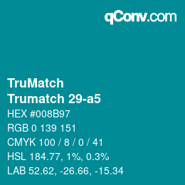 カラーコード: TruMatch - Trumatch 29-a5 | qconv.com