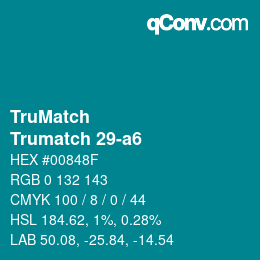 Farbcode: TruMatch - Trumatch 29-a6 | qconv.com