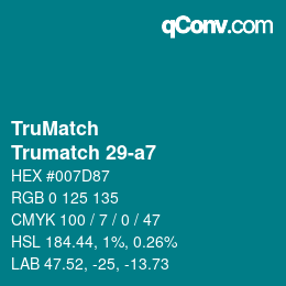 Código de color: TruMatch - Trumatch 29-a7 | qconv.com