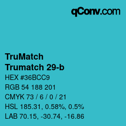 Color code: TruMatch - Trumatch 29-b | qconv.com