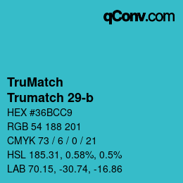 Code couleur: TruMatch - Trumatch 29-b | qconv.com