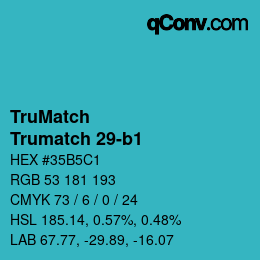 Farbcode: TruMatch - Trumatch 29-b1 | qconv.com