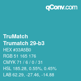 Código de color: TruMatch - Trumatch 29-b3 | qconv.com