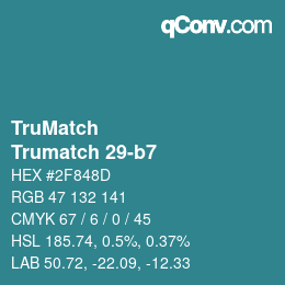 Código de color: TruMatch - Trumatch 29-b7 | qconv.com