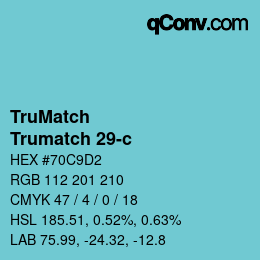 Color code: TruMatch - Trumatch 29-c | qconv.com
