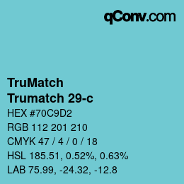 Color code: TruMatch - Trumatch 29-c | qconv.com