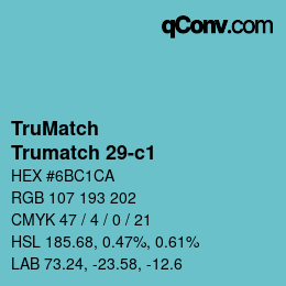 Código de color: TruMatch - Trumatch 29-c1 | qconv.com