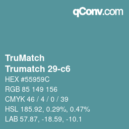 Código de color: TruMatch - Trumatch 29-c6 | qconv.com