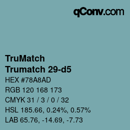 Código de color: TruMatch - Trumatch 29-d5 | qconv.com