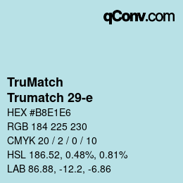 Código de color: TruMatch - Trumatch 29-e | qconv.com