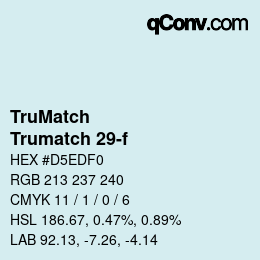 Farbcode: TruMatch - Trumatch 29-f | qconv.com