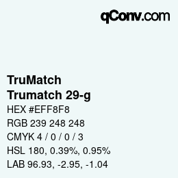 Farbcode: TruMatch - Trumatch 29-g | qconv.com