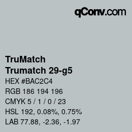 Farbcode: TruMatch - Trumatch 29-g5 | qconv.com