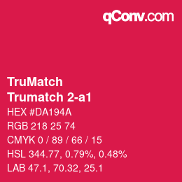 カラーコード: TruMatch - Trumatch 2-a1 | qconv.com