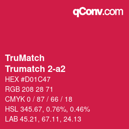 Code couleur: TruMatch - Trumatch 2-a2 | qconv.com