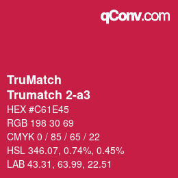 カラーコード: TruMatch - Trumatch 2-a3 | qconv.com