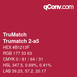 カラーコード: TruMatch - Trumatch 2-a5 | qconv.com