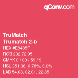 Código de color: TruMatch - Trumatch 2-b | qconv.com