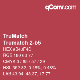 Código de color: TruMatch - Trumatch 2-b5 | qconv.com