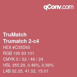 カラーコード: TruMatch - Trumatch 2-c4 | qconv.com