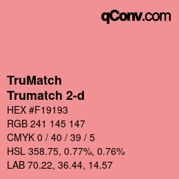 Código de color: TruMatch - Trumatch 2-d | qconv.com