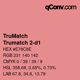 Código de color: TruMatch - Trumatch 2-d1 | qconv.com