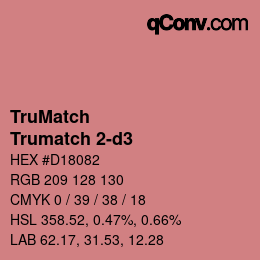 カラーコード: TruMatch - Trumatch 2-d3 | qconv.com