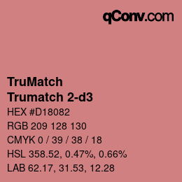 Code couleur: TruMatch - Trumatch 2-d3 | qconv.com