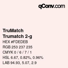 カラーコード: TruMatch - Trumatch 2-g | qconv.com