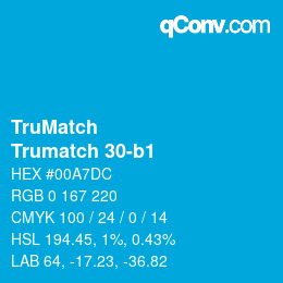 Color code: TruMatch - Trumatch 30-b1 | qconv.com