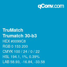 Code couleur: TruMatch - Trumatch 30-b3 | qconv.com