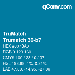 Código de color: TruMatch - Trumatch 30-b7 | qconv.com