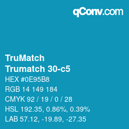 Código de color: TruMatch - Trumatch 30-c5 | qconv.com