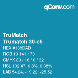 Farbcode: TruMatch - Trumatch 30-c6 | qconv.com