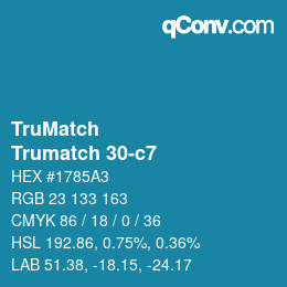 Código de color: TruMatch - Trumatch 30-c7 | qconv.com