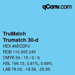 Color code: TruMatch - Trumatch 30-d | qconv.com