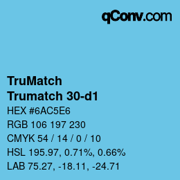 Farbcode: TruMatch - Trumatch 30-d1 | qconv.com