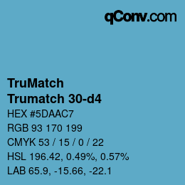 Farbcode: TruMatch - Trumatch 30-d4 | qconv.com