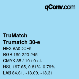 Farbcode: TruMatch - Trumatch 30-e | qconv.com