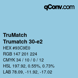 Código de color: TruMatch - Trumatch 30-e2 | qconv.com