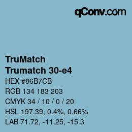Código de color: TruMatch - Trumatch 30-e4 | qconv.com