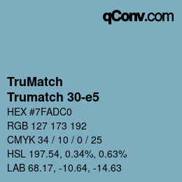 Código de color: TruMatch - Trumatch 30-e5 | qconv.com