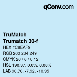 Color code: TruMatch - Trumatch 30-f | qconv.com