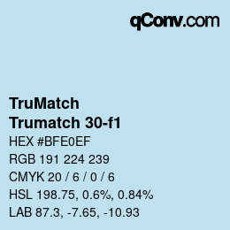Farbcode: TruMatch - Trumatch 30-f1 | qconv.com