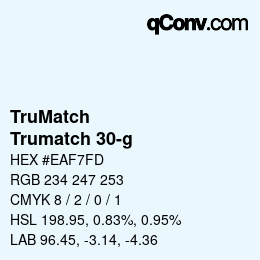 カラーコード: TruMatch - Trumatch 30-g | qconv.com